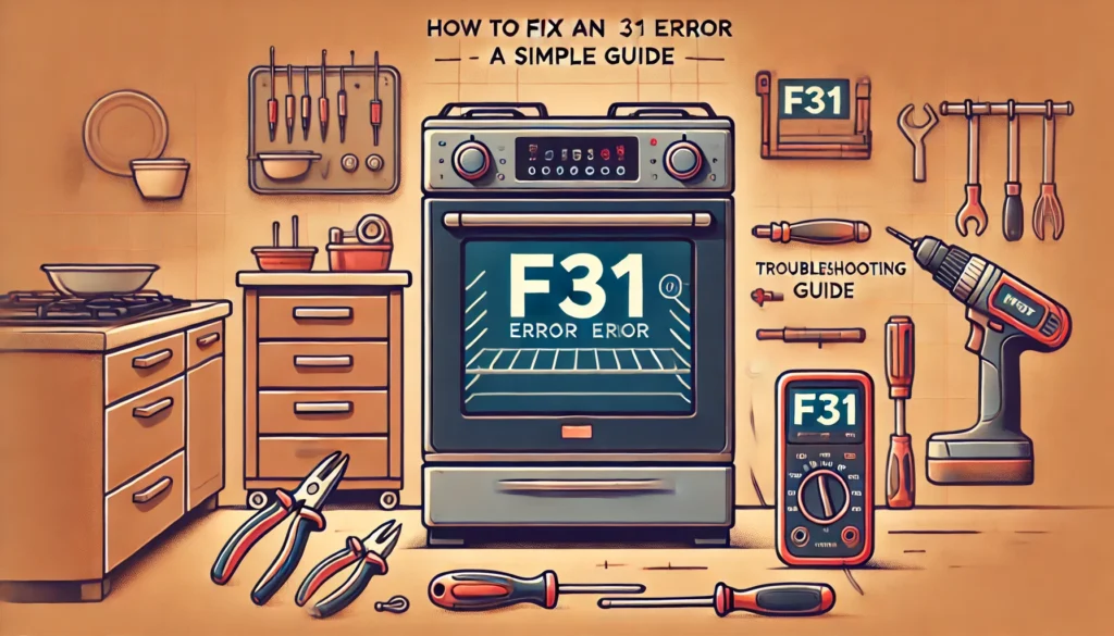 A concise guide illustrating how to plan an error, featuring how to fix F31 error on oven in a single line.